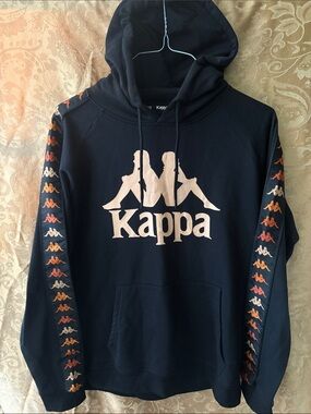 Kappa Men's black Hoodie with Pink Logo
Tag says XL fits like a Large